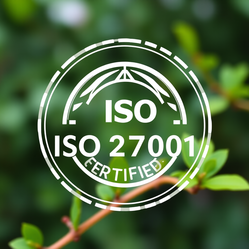 ISO 27001 certification badge for information security management