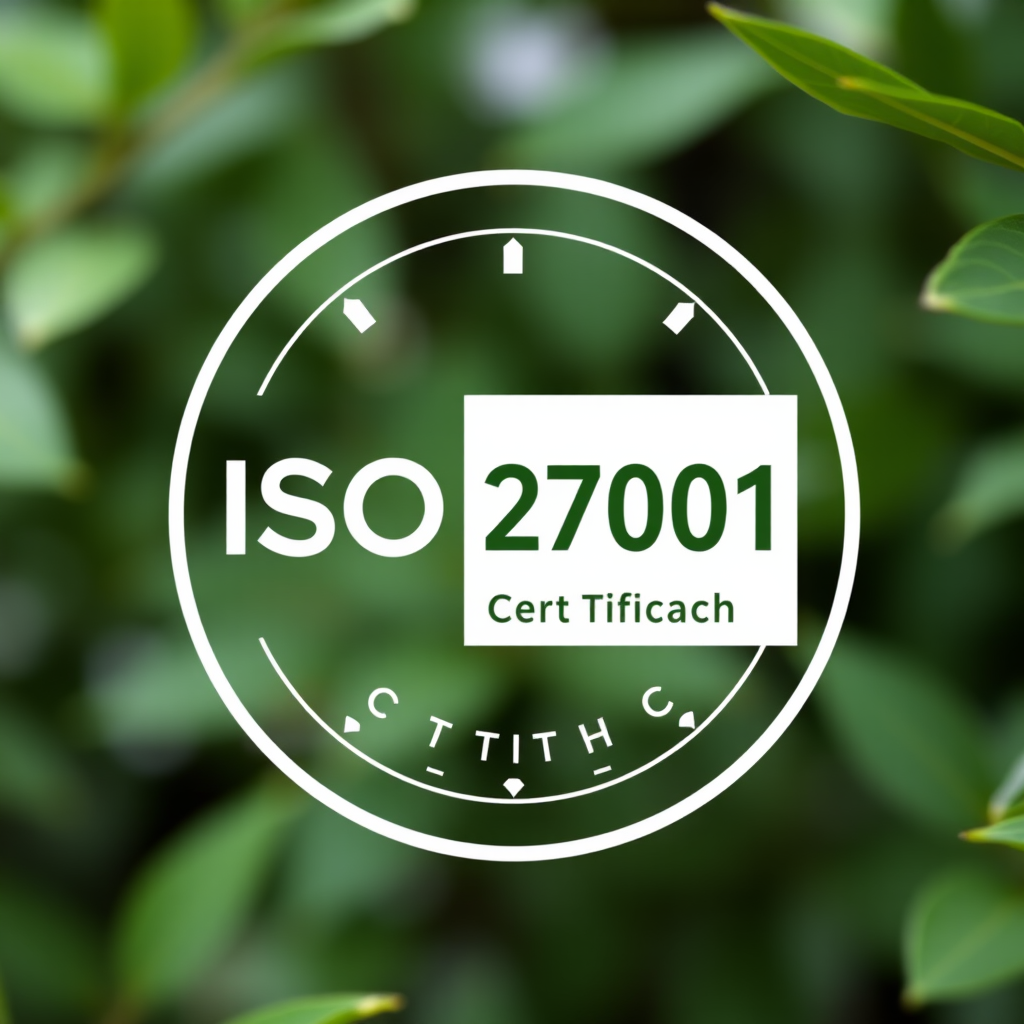 ISO 27001 certification badge for information security management