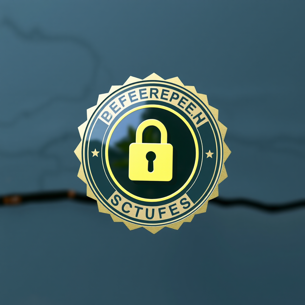 SSL security certificate badge indicating encrypted data transmission